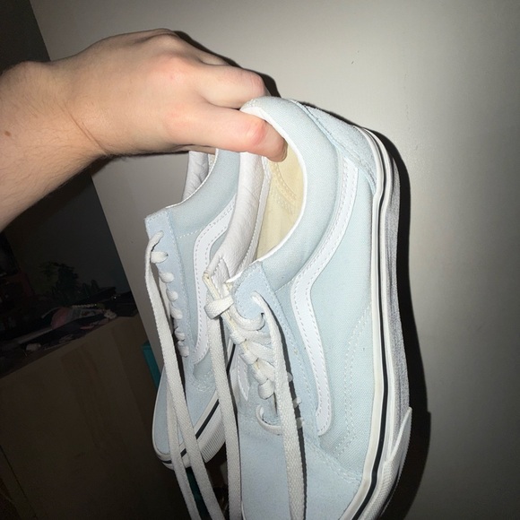 Vans Light Blue and White Sneakers - Picture 1 of 4